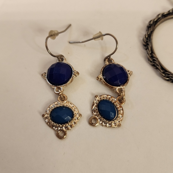 Chevron Harry Potter Chain Beaded Heart Dangle Hoop Variety Earring Bundle - Picture 7 of 10